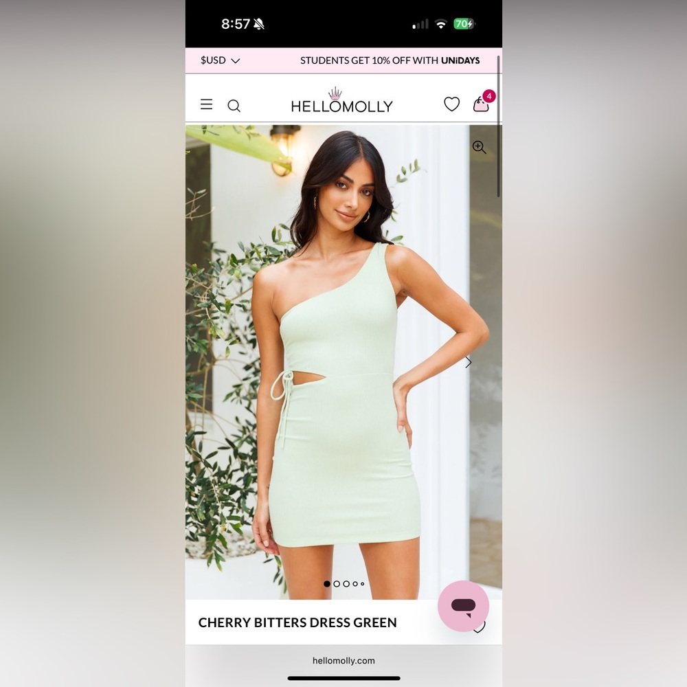 Cherry Bitters Dress Green